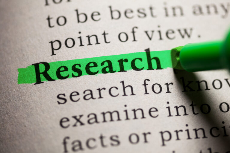 An image highlighting the word "research" to emphasize its importance.