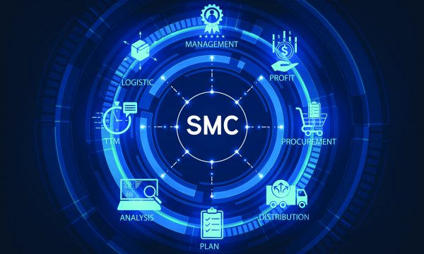A image depicting an effective supply chain management (SMC) strategy overview, depicting its importance for SMBs and their marketing.